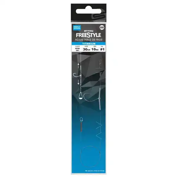 FreeStyle Titanium Adjustable DS Rig - Haak: 4 - 30 cm