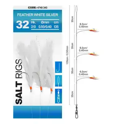 Feather White Silver - Salt Rig 32