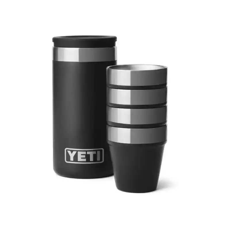 Shot Glasses & Case - Black