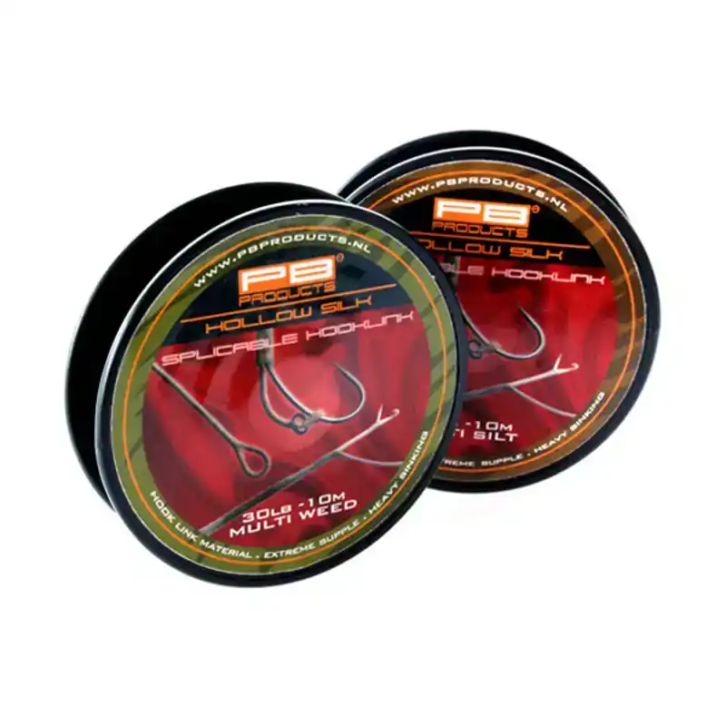 Hollow Silk Spliceable Hooklink - 30 lb - Multi Silt
