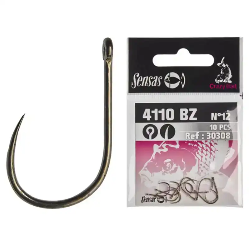 Crazy Bait Barbless Eyed 4110 Hooks - Maat: 12