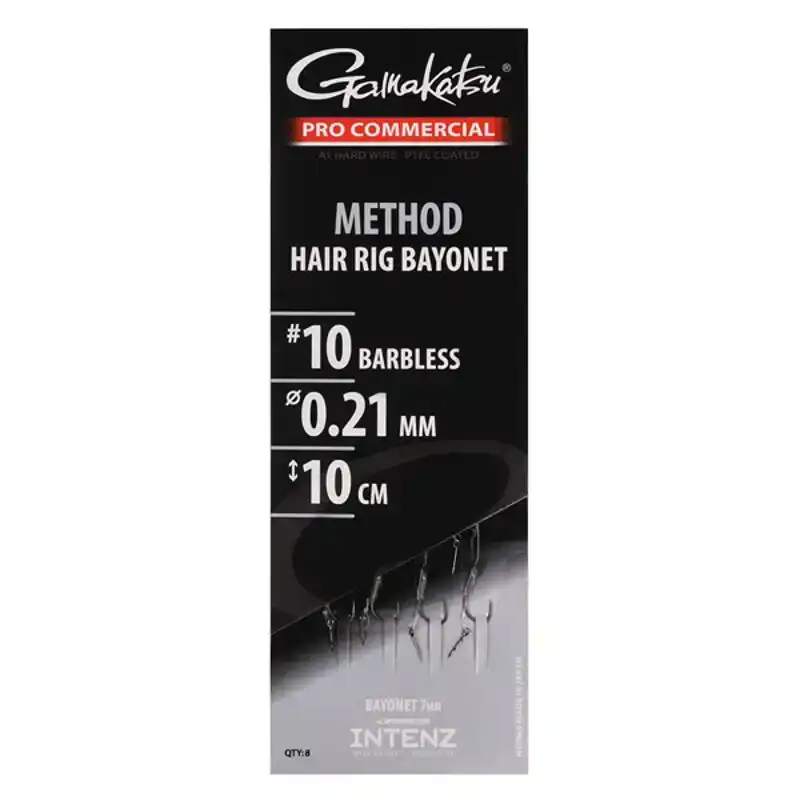 Pro Commercial Method Hair Rig Bayonet - Barbless - Haak: 10