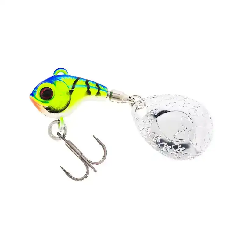 Dropbite Tungsten Spin Tail Jig - 7 gram - Chart Blue Craw