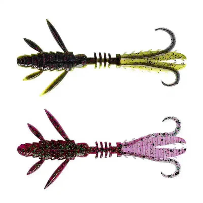 CRECRAW RIPPLR CREATUREBAIT 9.5CM 4G BLACK/CHARTREUSE 4PCS