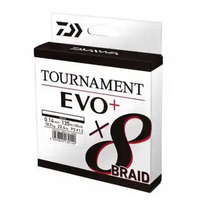 Tournament 8 Braid Evo - Dark Green - 0,14 mm - 10,2 kg - 135 m