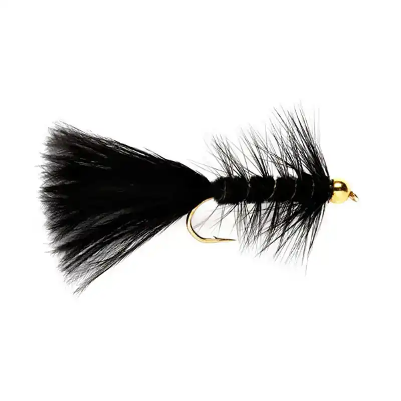 Gold Nugget Woolly Bugger Black - Haak: 10