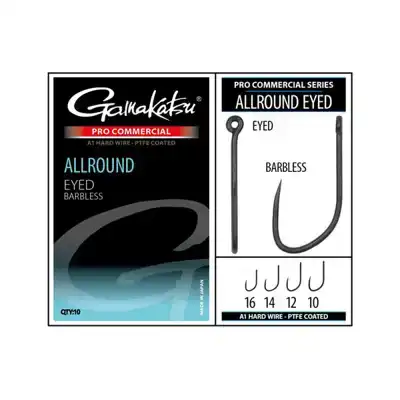 Pro Commercial Allround Eyed A1 Hooks - Barbless