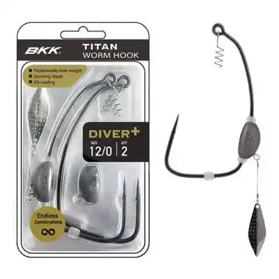 Titan Diver+ Worm Hook - Haken: 10/0 - 12/18 Gramm