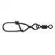 Matt Black Snagless + Rolling Swivel - Maat: 00+12 (10 st)
