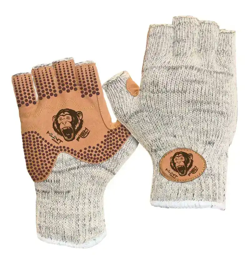 Wooly Half Finger Wool Fishing Glove - Maat: L/XL