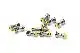 Reel Eyes - 4,0 mm - Black Nickel / Yellow Eye