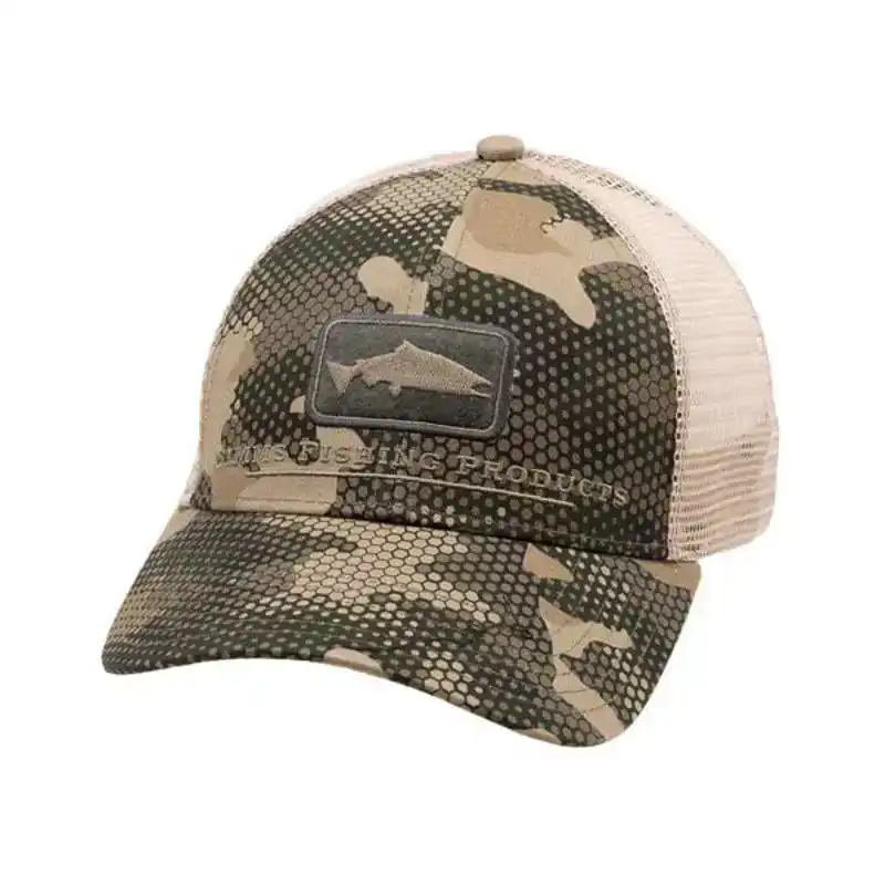 Salmon Icon Trucker Hat - Hex Flo Camo Timber