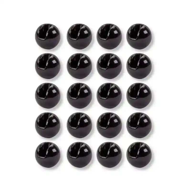 Slotted Tungsten Beads - 2 mm - Black