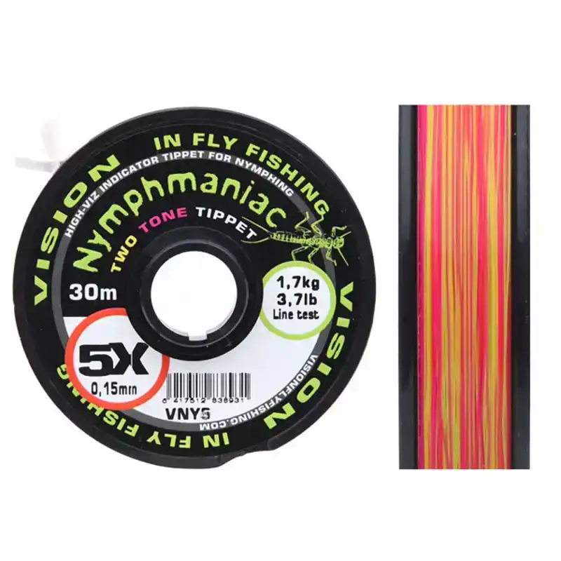 Nymphmaniac Two Tone Tippet - 4X - 0,17 mm - 2,5 kg