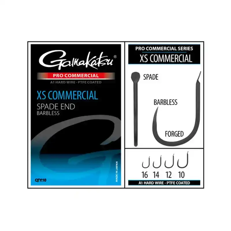 Pro Commercial XS Commercial Spade A1 Hooks - Barbless - Haa