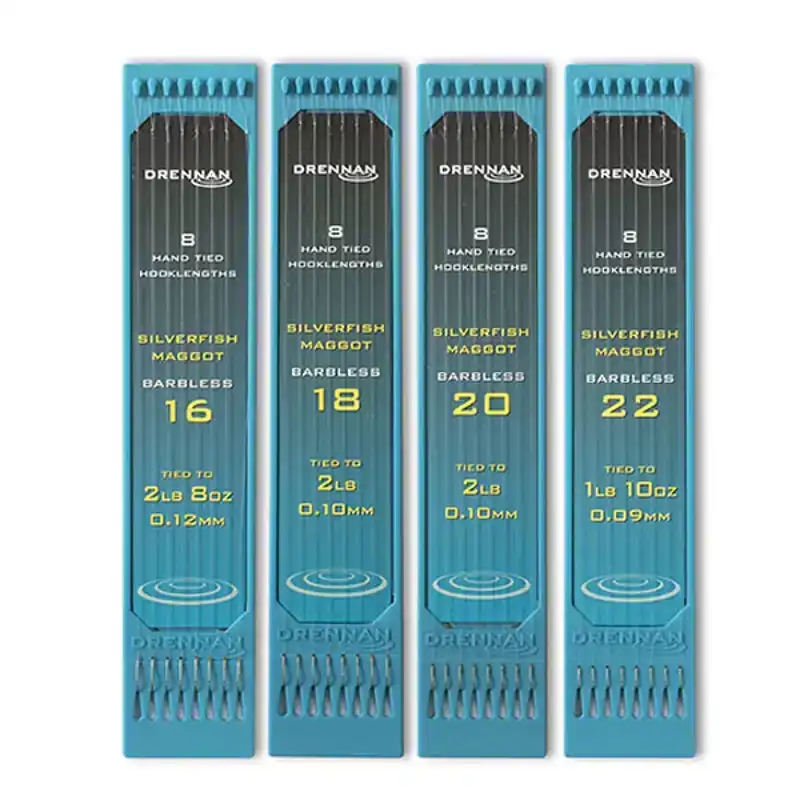 Silverfish Maggot Hooklengths - Haak: 16 - 0,12 mm
