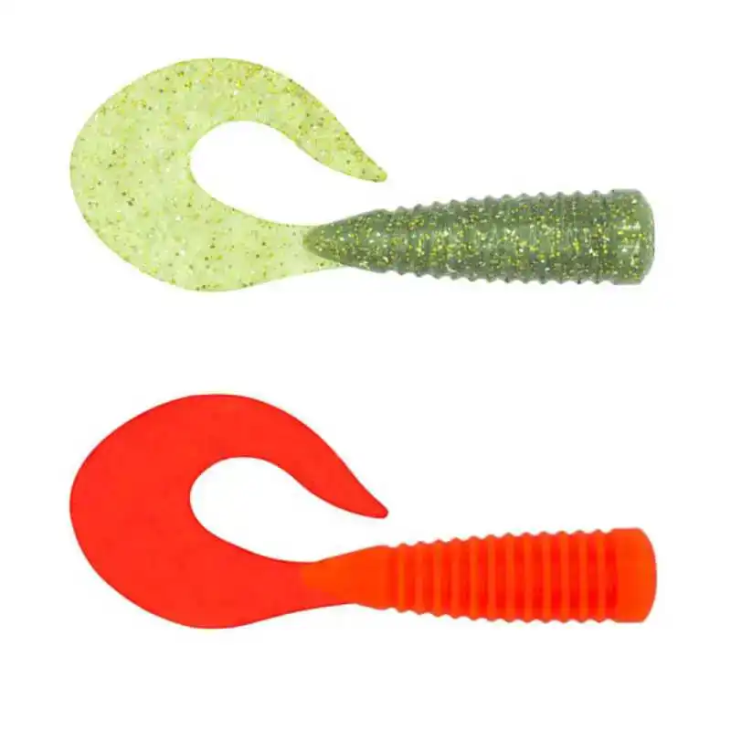 Black Tail Curly L - Acid Green