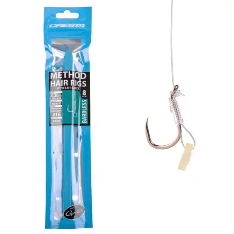 Bait Band Method Hair Rigs - Barbless - Haak: 14 - 0,22 mm