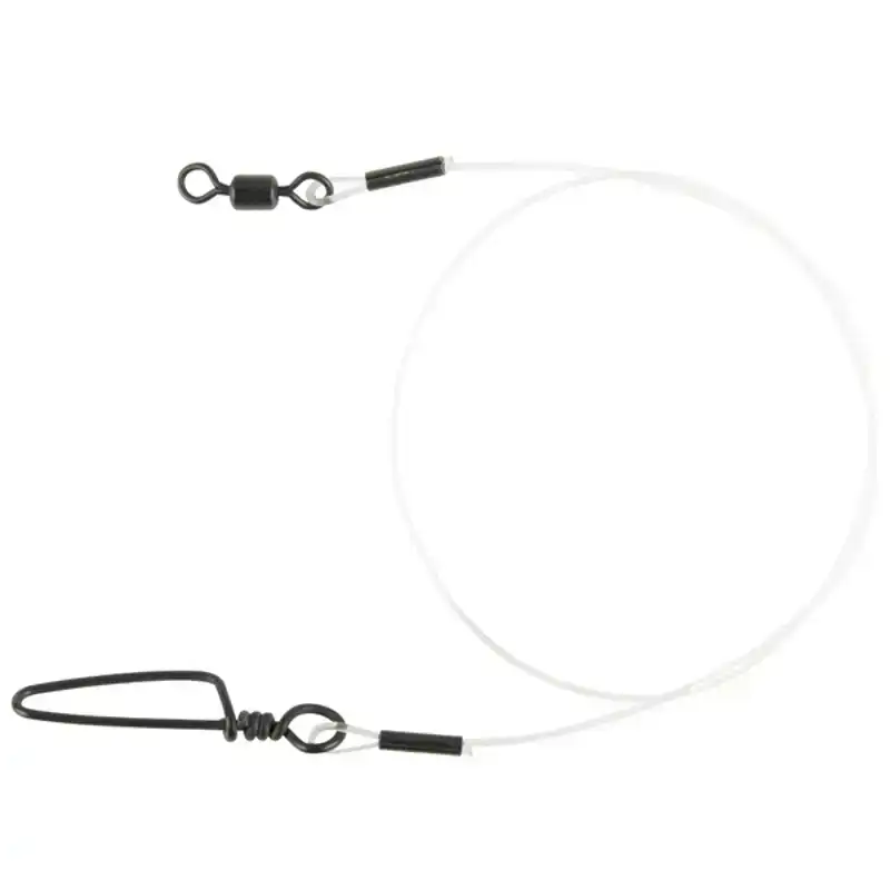 Matt Black Leader Fluoro Coastlock Snap - 80 lb - 30 cm