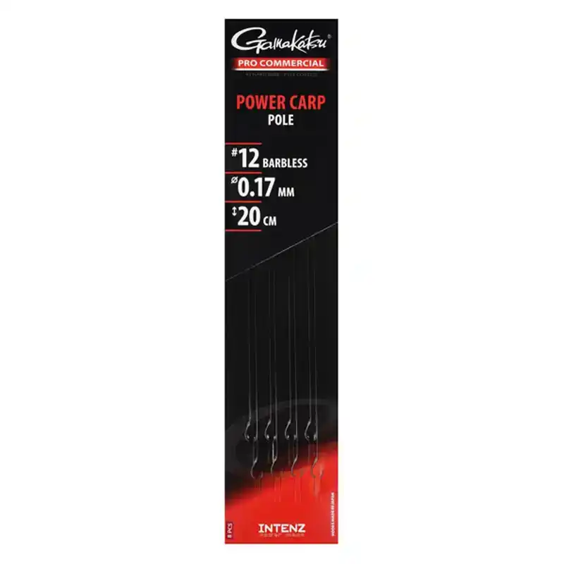 Pro Commercial Power Carp Pole Ready Rigs - Barbless - Haak:
