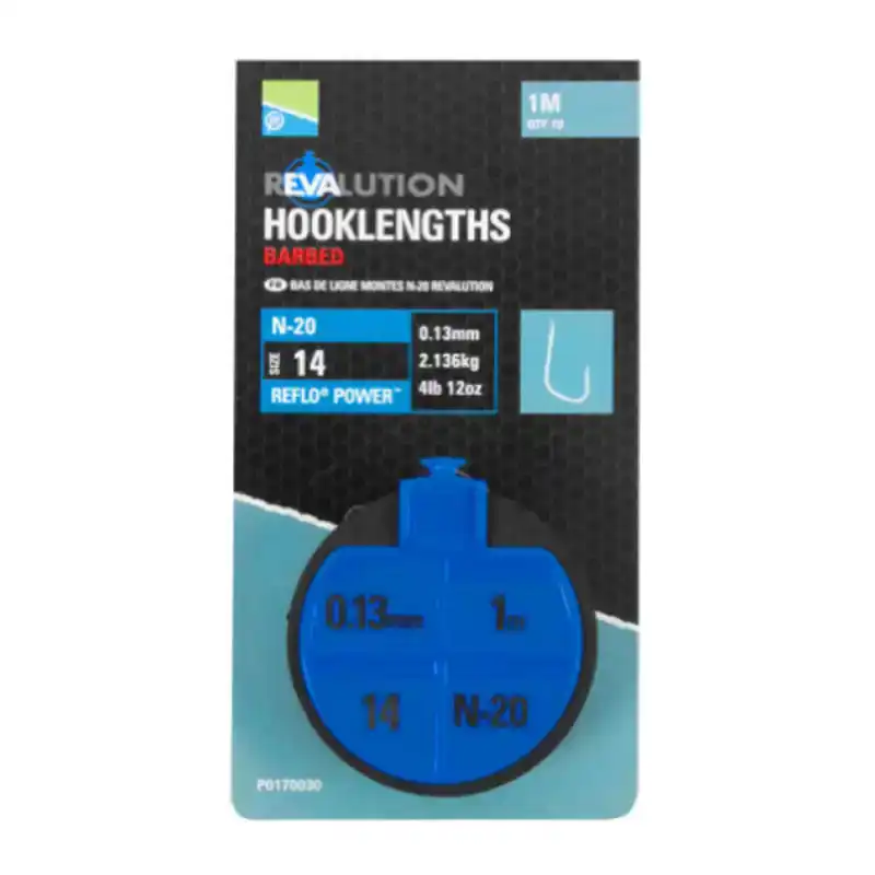 Revalution Hooklengths N-20 - Haak: 12 - 0,13 mm