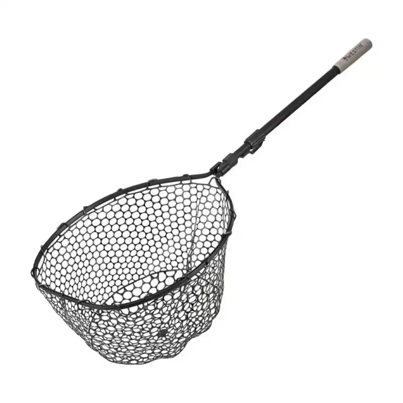 W3 C&R Adjustable Full Rubber Mesh Landing Net