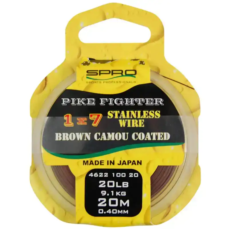 1x7 Brown Coated Wire - 0,40 mm - 20 lb - 9,1 kg