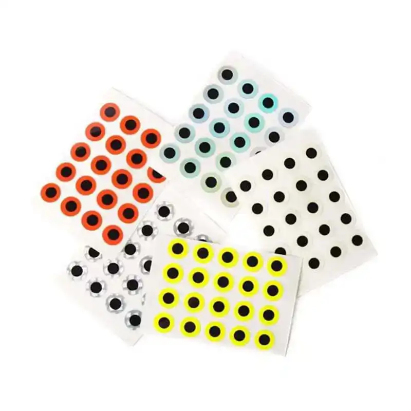 Stick-On Eyes - 7,1 mm - Fl. Yellow