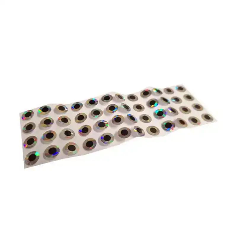 Stick On Eyes Black Silver Prismatic - 1/4'' - 6,3 mm