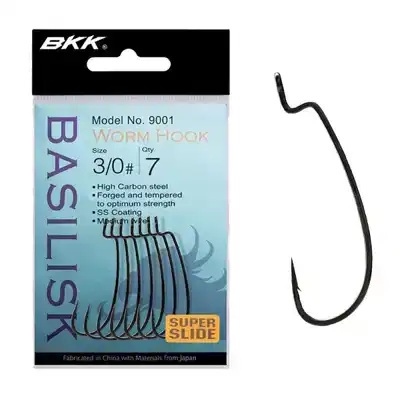 Basilisk 9001 Worm Hook - Größe: 1/0