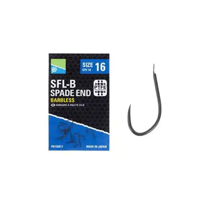 SFL-B Spade End Barbless Hooks - Haak 14
