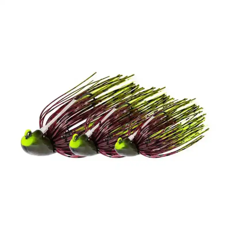 Slide-Up Rubber Jig - Tungsten - 5 gram - Green Pumpkin/Char