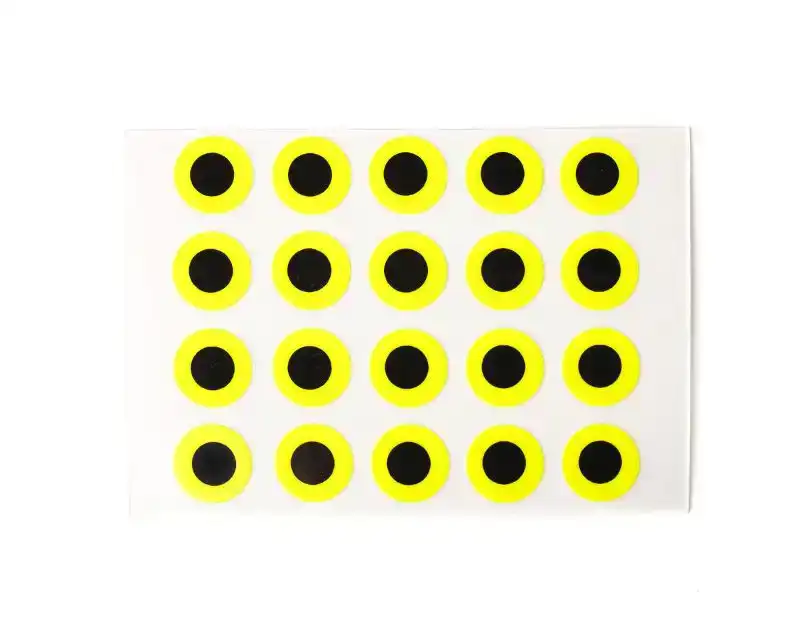 Stick-On Eyes - 7,1 mm - Fl. Yellow