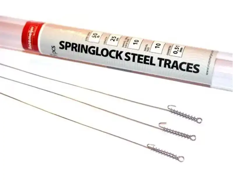 Springlock Steel Traces - 50 lb. - 25 cm