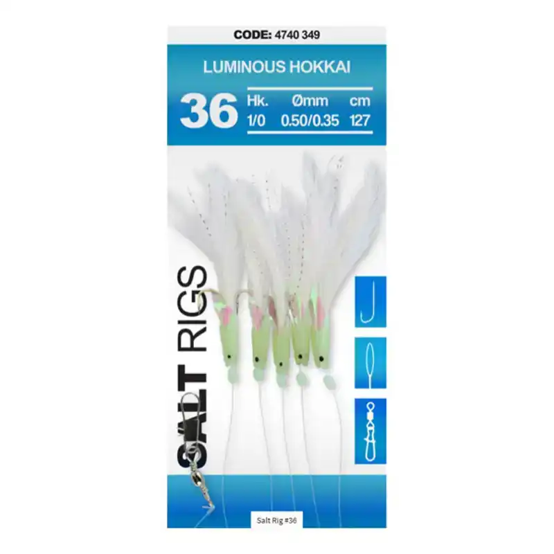 Luminous Hokkai - Salt Rig 36 - Haak: 1/0