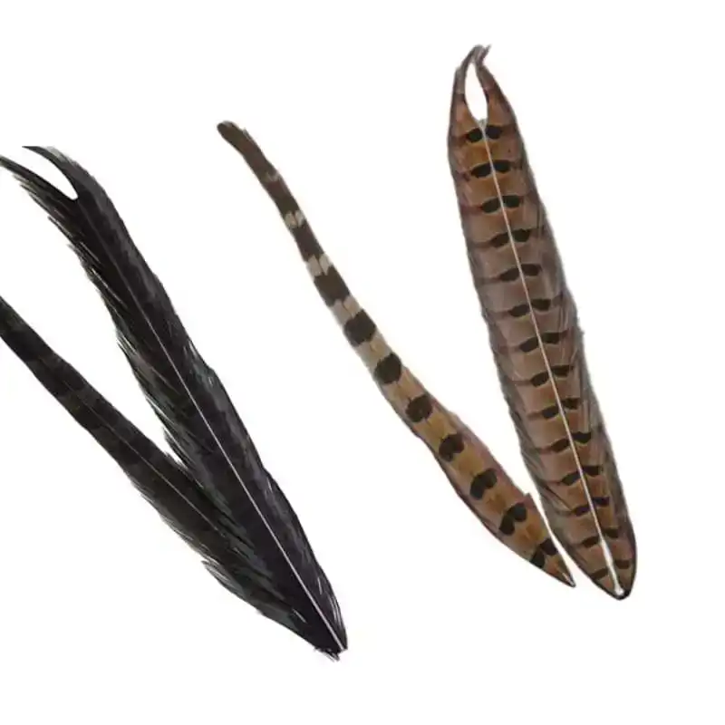 Ringneck Cock Pheasant Center Tail - Dyed Black