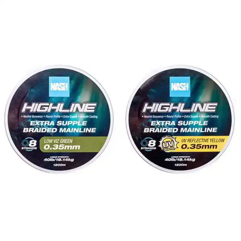 Highline Extra Supple Braid - Green - 25 lb - 0,18 mm - 600