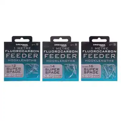 Fluorocarbon Super Spade Feeder Hooklengths