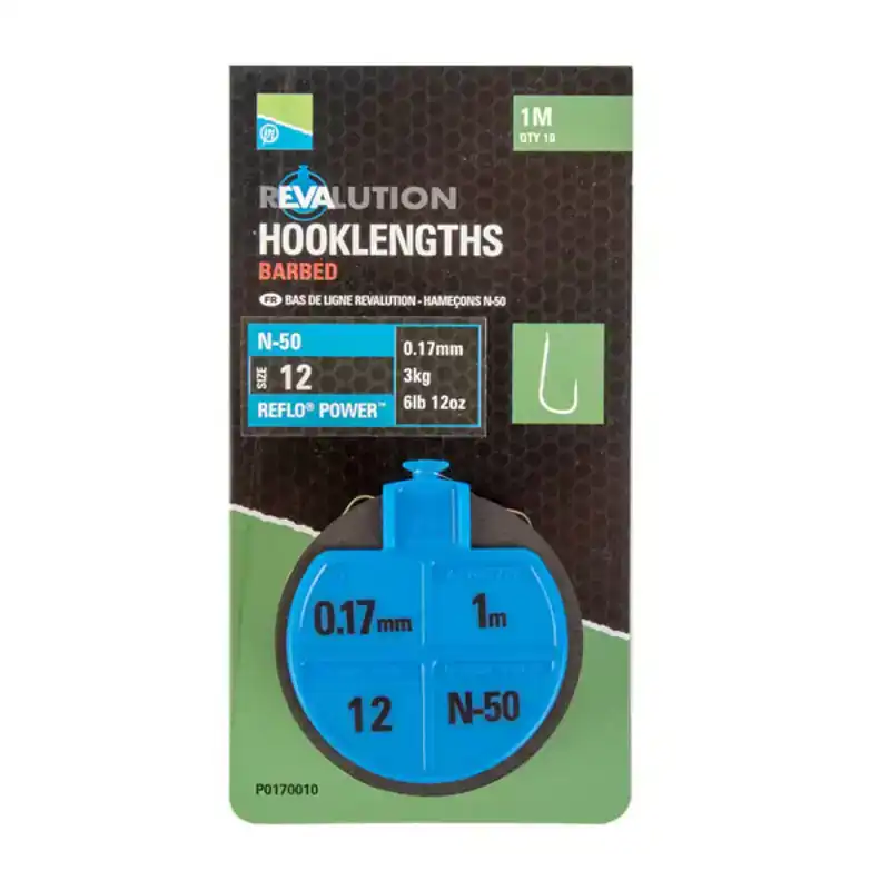 Revalution Hooklengths N-50 - Haak 12 - 0,17 mm