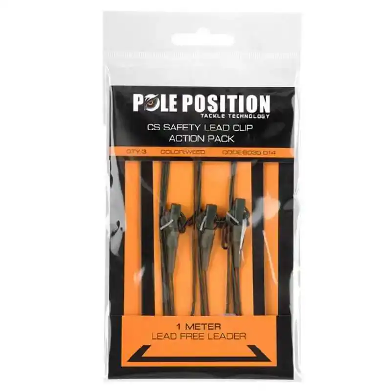 CS Safety Lead Clip Action Pack - 65 lb - Silt