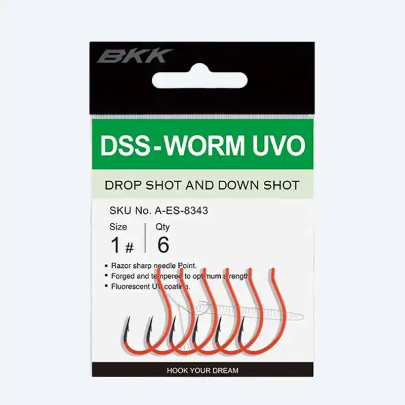 DSS-Worm UVO Dropshot Hook - Größe: 1