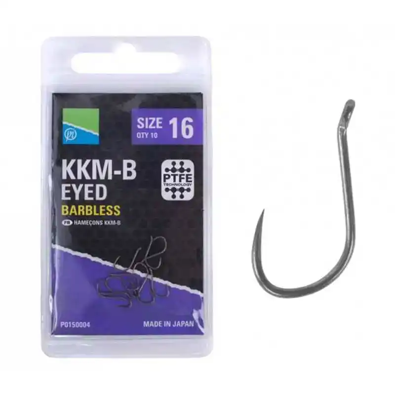 KKM-B Eyed Barbless Hook - Haak: 10