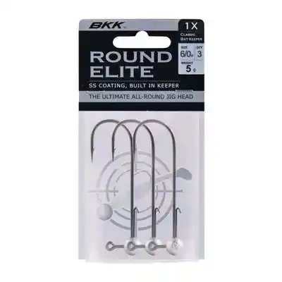Elite Round Jighead - Haken: 4/0 - 7 Gramm