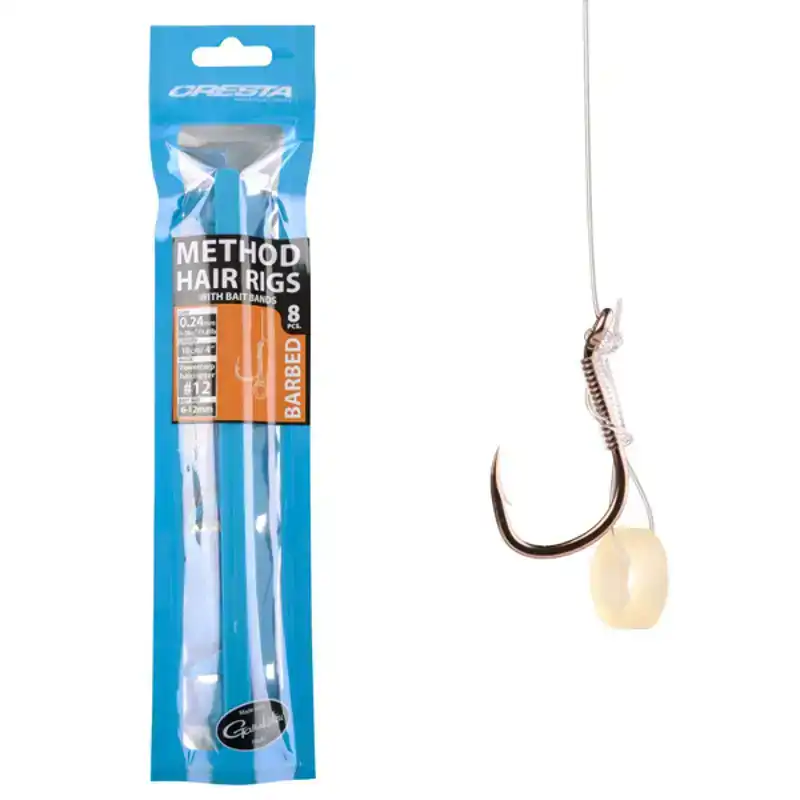 Bait Band Method Hair Rigs - Barbed - Haak: 12 - 0,24 mm