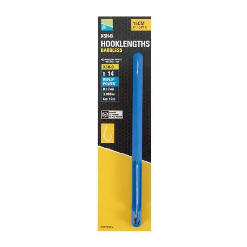 XSH-B Hooklengths - Barbless - Haak: 10 - 0,17 mm - 15 cm