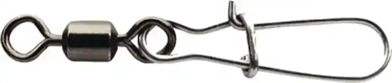 Black Rolling Swivel + Fastlock Snap - Maat: 4
