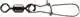 Black Rolling Swivel + Fastlock Snap - Maat: 4