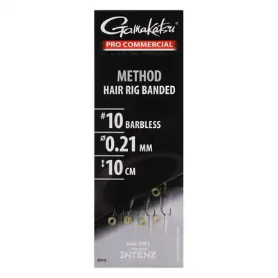Pro Commercial Method Hair Rig Banded - Barbless