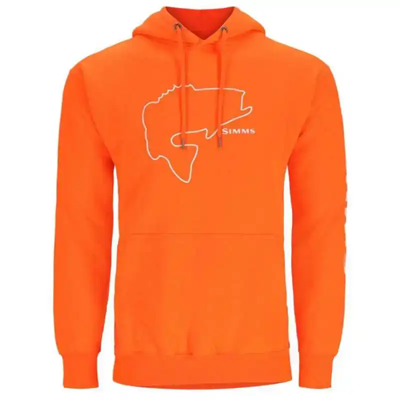 Bass Outline Hoody - Maat: L -Neon Orange