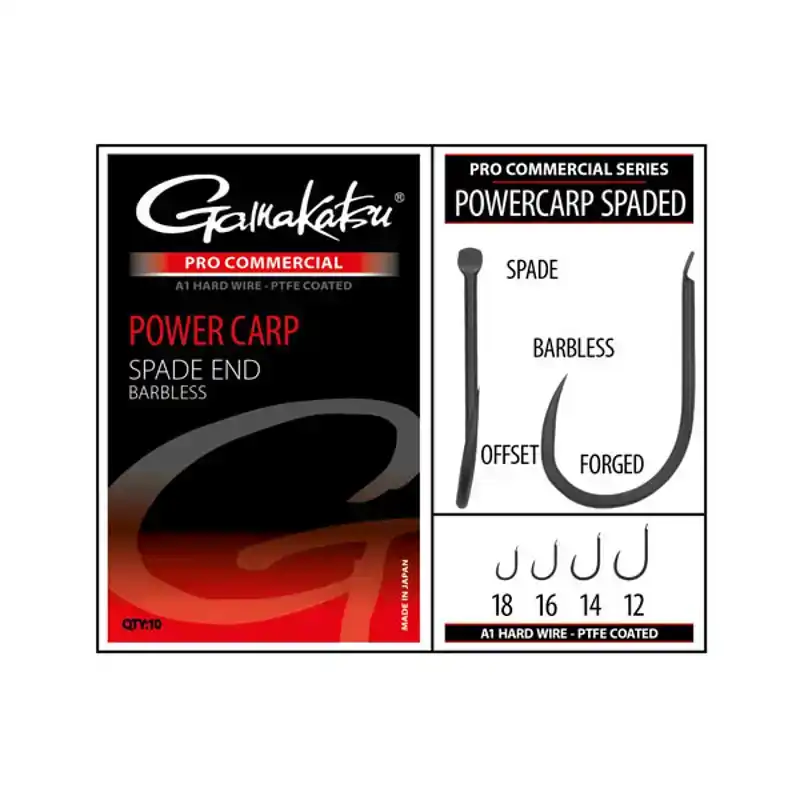 Pro Commercial Power Carp Spade A1 Hooks - Barbless - Haak: 